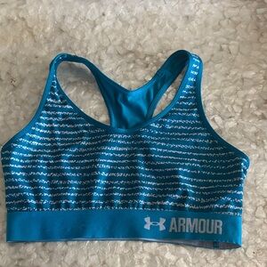 Under Armour Teal and White Sports Bra